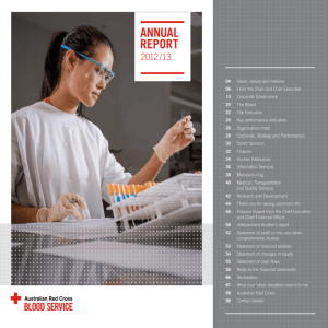 annual report - Australian Red Cross Blood Service