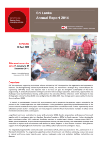 Sri Lanka Annual Report 2014 - International Federation of Red