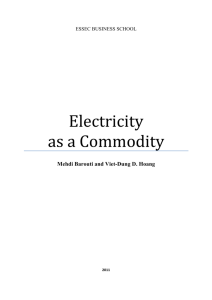 Electricity as a Commodity - M.Barouti and D.Hoang