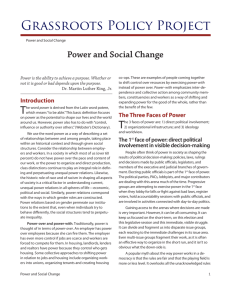 Power and Social Change - Grassroots Policy Project