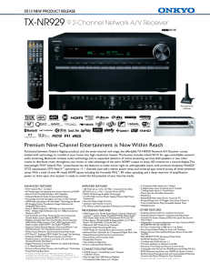 TX-NR929 9.2-Channel Network A/V Receiver