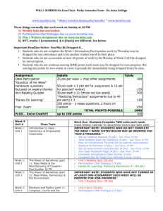 POLI 1 SUMMER On Line Class-‐ Nicky Gonzalez Yuen