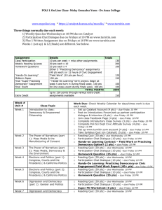 POLI 1 On Line Class-‐ Nicky Gonzalez Yuen