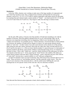 Octet Rule, Lewis Dot Structures, Molecular Shape