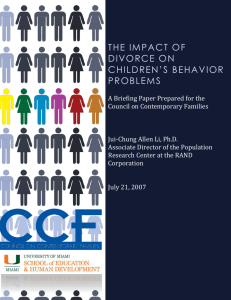 the impact of divorce on children's behavior problems