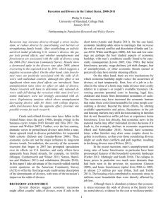 1 Recession and Divorce in the United States, 2008