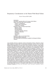 Respiratory Considerations in the Patient With Renal Failure