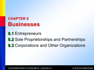 Chapter 8 Businesses