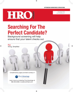 Searching For The Perfect Candidate?