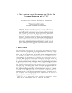 A Workload-oriented Programming Model for Temporal Isolation