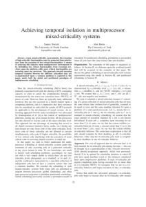 Achieving temporal isolation in multiprocessor mixed