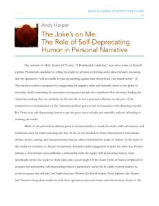 The Joke's on Me: The Role of Self-Deprecating Humor in Personal