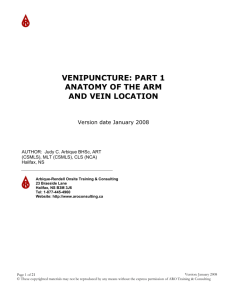 venipuncture: part 1 anatomy of the arm and vein location