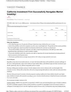 yahoo! finance - Winans Investments