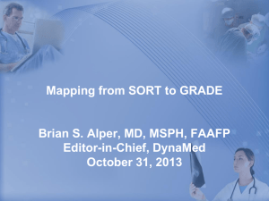 Mapping from SORT to GRADE Brian S. Alper, MD, MSPH, FAAFP