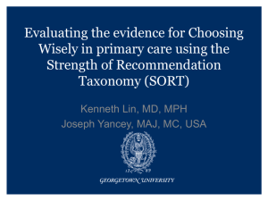 Evaluating the evidence for Choosing Wisely in primary care using