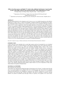 Effect of carbon source and high C/N ratio in the cellulosic