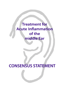 Treatment for Acute Inflammation of the middle Ear