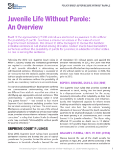 Juvenile Life Without Parole: An Overview