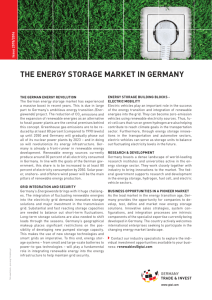 The Energy Storage Market in Germany