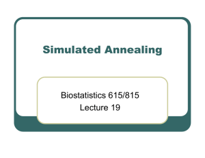 Lecture 19 -- Simulated Annealing