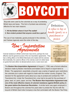 Boycott - Mrs. Steffan