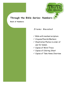 Through the Bible Series: Numbers
