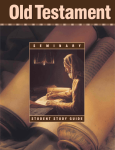 Old Testament Student Study Guide - The Church of Jesus Christ of