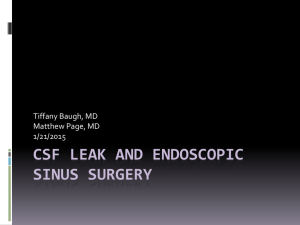 CSF leak after endoscopic sinus surgery