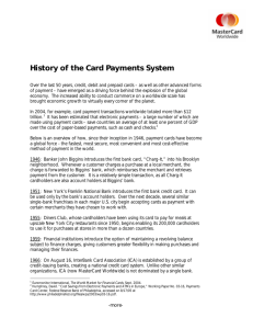 History of Card Payments