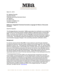 Mar 31, 2015 — MBA Letter to FASB Letter Suggesting Technical