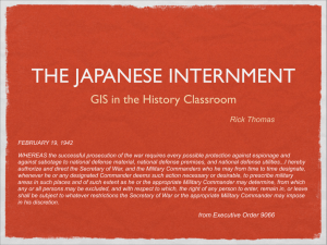 THE JAPANESE INTERNMENT