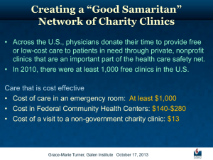Creating a “Good Samaritan” Network of Charity Clinics