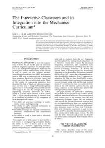 The Interactive Classroom and its Integration into the Mechanics