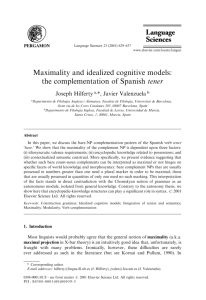 Maximality and idealized cognitive models