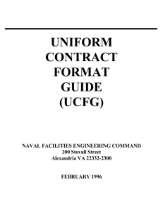 NAVFAC Uniform Contract Format Guide