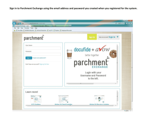 Sign in to Parchment Exchange using the email address and