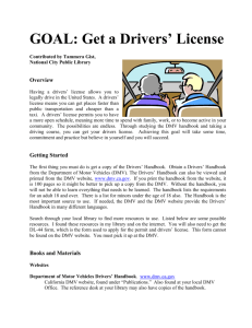 GOAL: Get a Drivers' License - Library Literacy