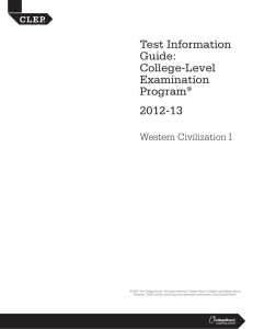 Test Information Guide: College-Level Examination Program® 2012