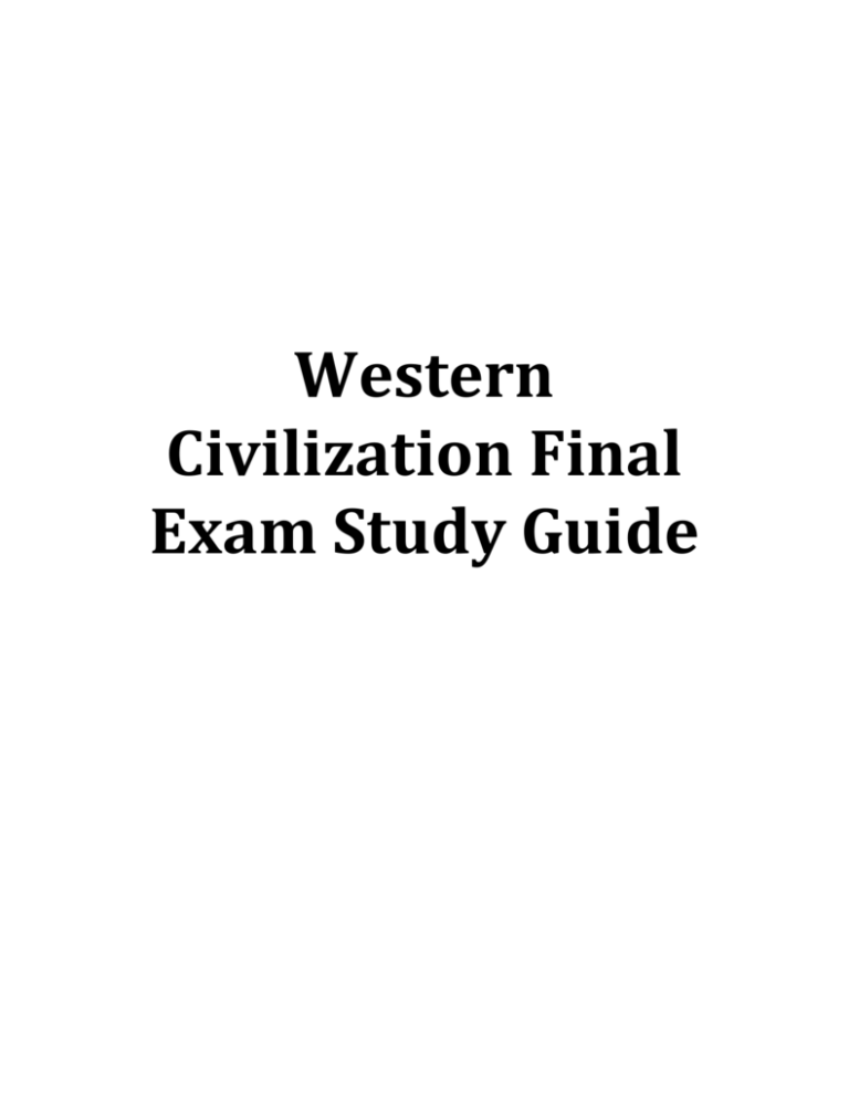 western civilization ii final exam
