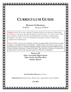 CURRICULUM GUIDE - Niles Township High School District 219