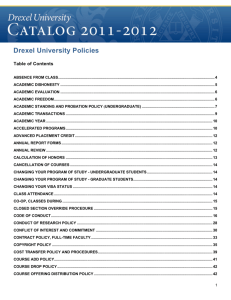 Drexel University Policies