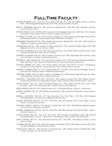 Full-Time Faculty - Villanova University