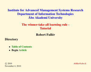 The Winner-take-all Learning Rule