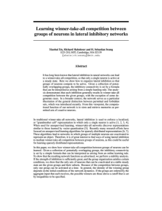 Learning Winner-take-all Competition Between Groups of Neurons