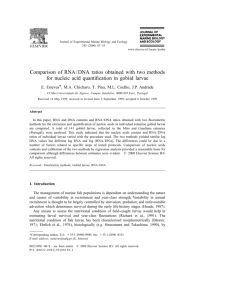 Comparison of RNA/DNA ratios obtained with two methods for