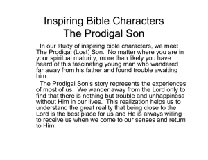 Inspiring Bible Characters The Prodigal Son