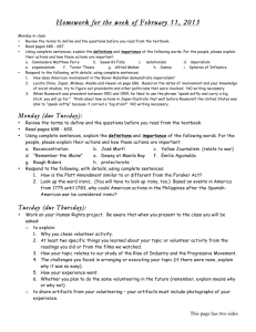 Homework for the week of February 11, 2013