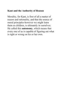 Kant & Utility