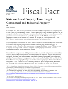 State and Local Property Taxes Target Commercial and Industrial